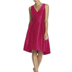 Alfred Sung Dress Style D586 - Sangria - Dupioni, High Low, Elegant, Claasy